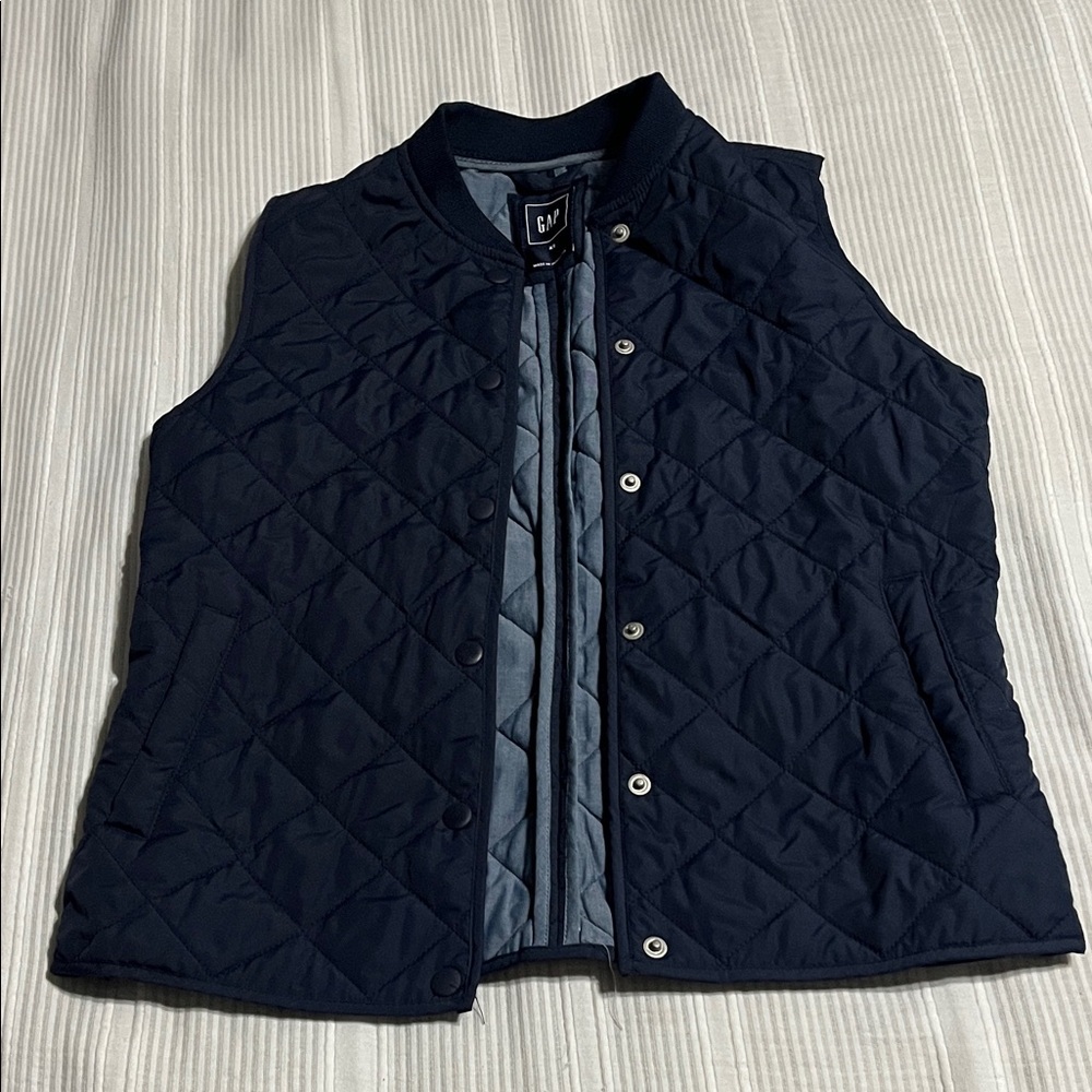 GAP Dark Blue Quilted Vest